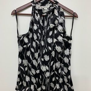 White House Black Market Silk Halter Blouse, Med